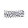 Fancy Wedding Ring in 14k White Gold with Baguette Natural Diamond at Gabriel & Co.