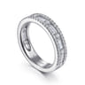 Fancy Wedding Ring in 14k White Gold with Baguette Natural Diamond at Gabriel & Co.