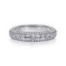 Fancy Wedding Ring in 14k White Gold with Baguette Natural Diamond at Gabriel & Co.