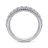 Fancy Wedding Ring in 14k White Gold with Baguette Natural Diamond at Gabriel & Co.