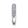 Fancy Wedding Ring in 14k White Gold with Baguette Natural Diamond at Gabriel & Co.
