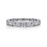 14K White Gold Baguette and Round Diamond Ring - 0.5 ct