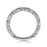 14K White Gold Baguette and Round Diamond Ring - 0.5 ct