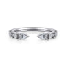 Open Ring Wedding Ring in 14k White Gold with  Natural Diamond at Gabriel & Co.