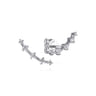 14K White Gold Bar Diamond Stud Earrings - 0.25 ct