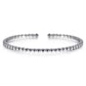 14K White Gold Beaded Cuff Bracelet