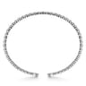 14K White Gold Beaded Cuff Bracelet