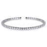 14K White Gold Beaded Cuff Bracelet