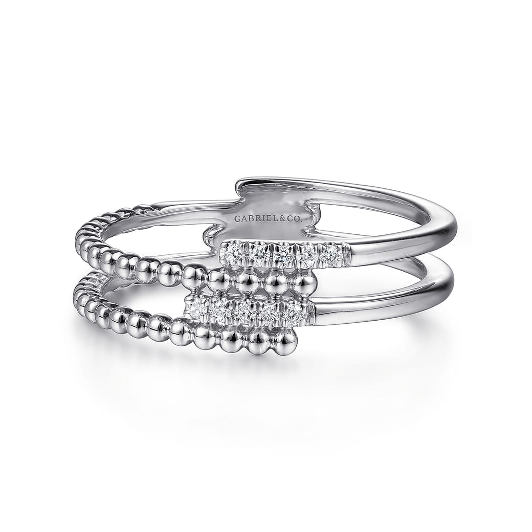 14k White Gold Easy Stackable Bujukan [Ring SKU