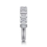Fancy Wedding Ring in 14k White Gold with Emerald Cut Natural Diamond at Gabriel & Co.