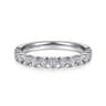 14K White Gold Bezel Set Diamond Stackable Ring - 0.23 ct