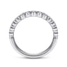 14K White Gold Bezel Set Diamond Stackable Ring - 0.23 ct