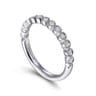 14K White Gold Bezel Set Diamond Stackable Ring - 0.23 ct