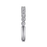 14K White Gold Bezel Set Diamond Stackable Ring - 0.23 ct