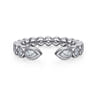 Open Ring Wedding Ring in 14k White Gold with Pear Natural Diamond at Gabriel & Co.