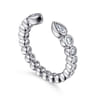 Open Ring Wedding Ring in 14k White Gold with Pear Natural Diamond at Gabriel & Co.