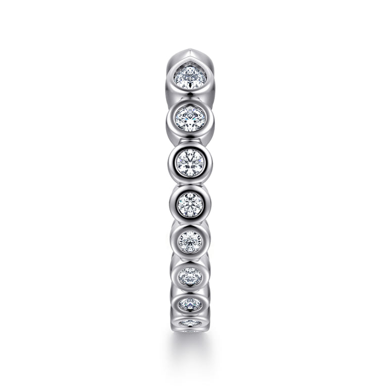 Open Ring Wedding Ring in 14k White Gold with Pear Natural Diamond at Gabriel & Co. - Shot 4