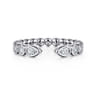 Open Ring Wedding Ring in 14k White Gold with Pear Natural Diamond at Gabriel & Co.