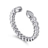 Open Ring Wedding Ring in 14k White Gold with Pear Natural Diamond at Gabriel & Co.