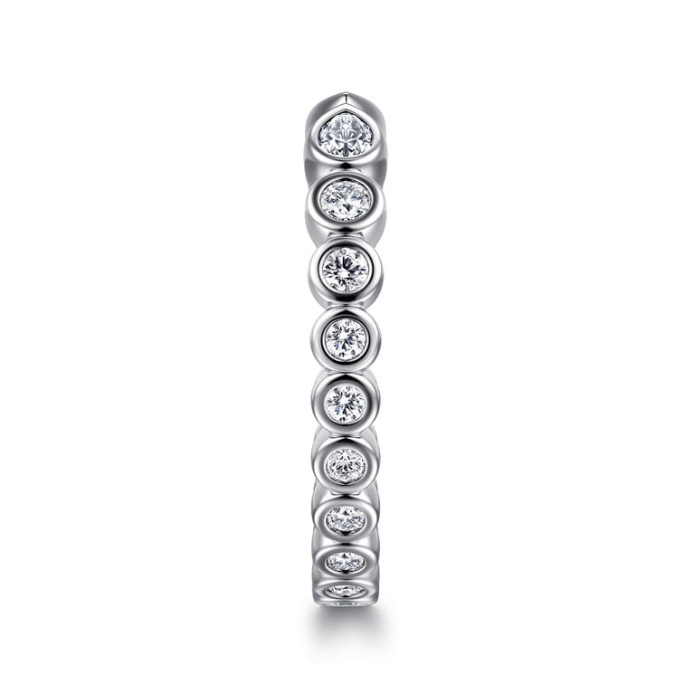 Open Ring Wedding Ring in 14k White Gold with Pear Natural Diamond at Gabriel & Co. - Shot 4