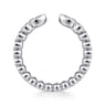 Open Ring Wedding Ring in 14k White Gold with Pear Natural Diamond at Gabriel & Co.