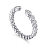 Open Ring Wedding Ring in 14k White Gold with Pear Natural Diamond at Gabriel & Co.