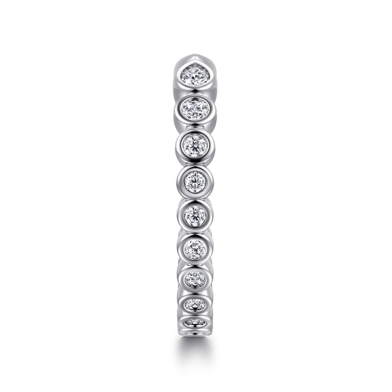 Open Ring Wedding Ring in 14k White Gold with Pear Natural Diamond at Gabriel & Co. - Shot 4