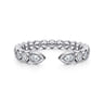 Open Ring Wedding Ring in 14k White Gold with Pear Natural Diamond at Gabriel & Co.