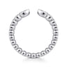 Open Ring Wedding Ring in 14k White Gold with Pear Natural Diamond at Gabriel & Co.