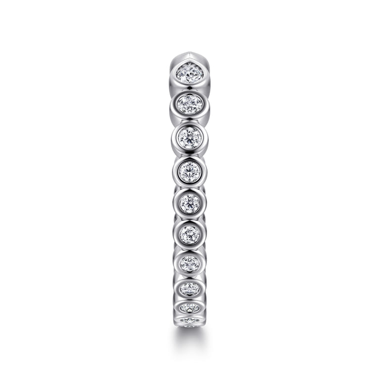 Open Ring Wedding Ring in 14k White Gold with Pear Natural Diamond at Gabriel & Co. - Shot 4