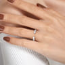 Open Ring Wedding Ring in 14k White Gold with Pear Natural Diamond at Gabriel & Co.