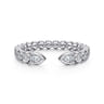 Open Ring Wedding Ring in 14k White Gold with Pear Natural Diamond at Gabriel & Co.
