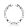 Open Ring Wedding Ring in 14k White Gold with Pear Natural Diamond at Gabriel & Co.