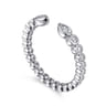 Open Ring Wedding Ring in 14k White Gold with Pear Natural Diamond at Gabriel & Co.