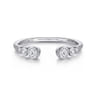 Open Ring Wedding Ring in 14k White Gold with Round Natural Diamond at Gabriel & Co.