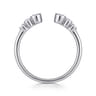 Open Ring Wedding Ring in 14k White Gold with Round Natural Diamond at Gabriel & Co.