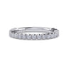 14K White Gold Bezel Set Stackable Diamond Band - 0.24 ct