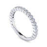 14K White Gold Bezel Set Stackable Diamond Band - 0.24 ct