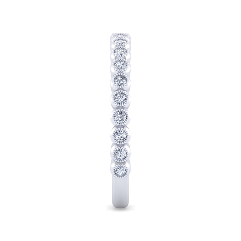 14K White Gold Bezel Set Stackable Diamond Band - 0.24 ct - Shot 4