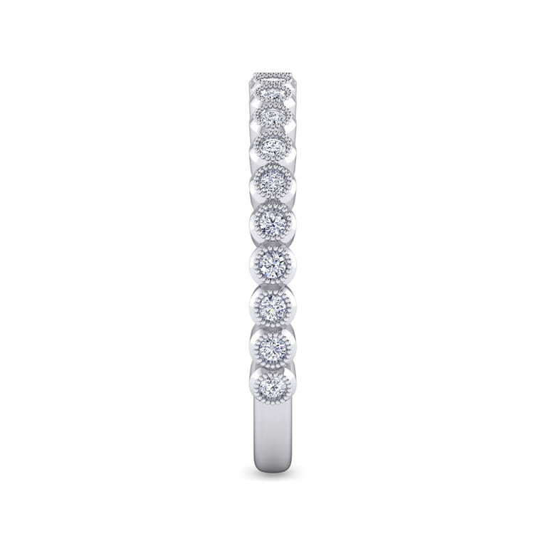 14K White Gold Bezel Set Stackable Diamond Band - 0.24 ct - Shot 5