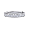 14K White Gold Bezel Set Stackable Diamond Band - 0.6 ct