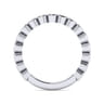 14K White Gold Bezel Set Stackable Diamond Band - 0.6 ct