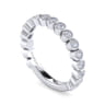 14K White Gold Bezel Set Stackable Diamond Band - 0.6 ct