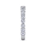 14K White Gold Bezel Set Stackable Diamond Band - 0.6 ct
