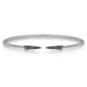 14K White Gold Black Diamond Bangle - 0.3 ct