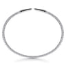 14K White Gold Black Diamond Bangle - 0.3 ct