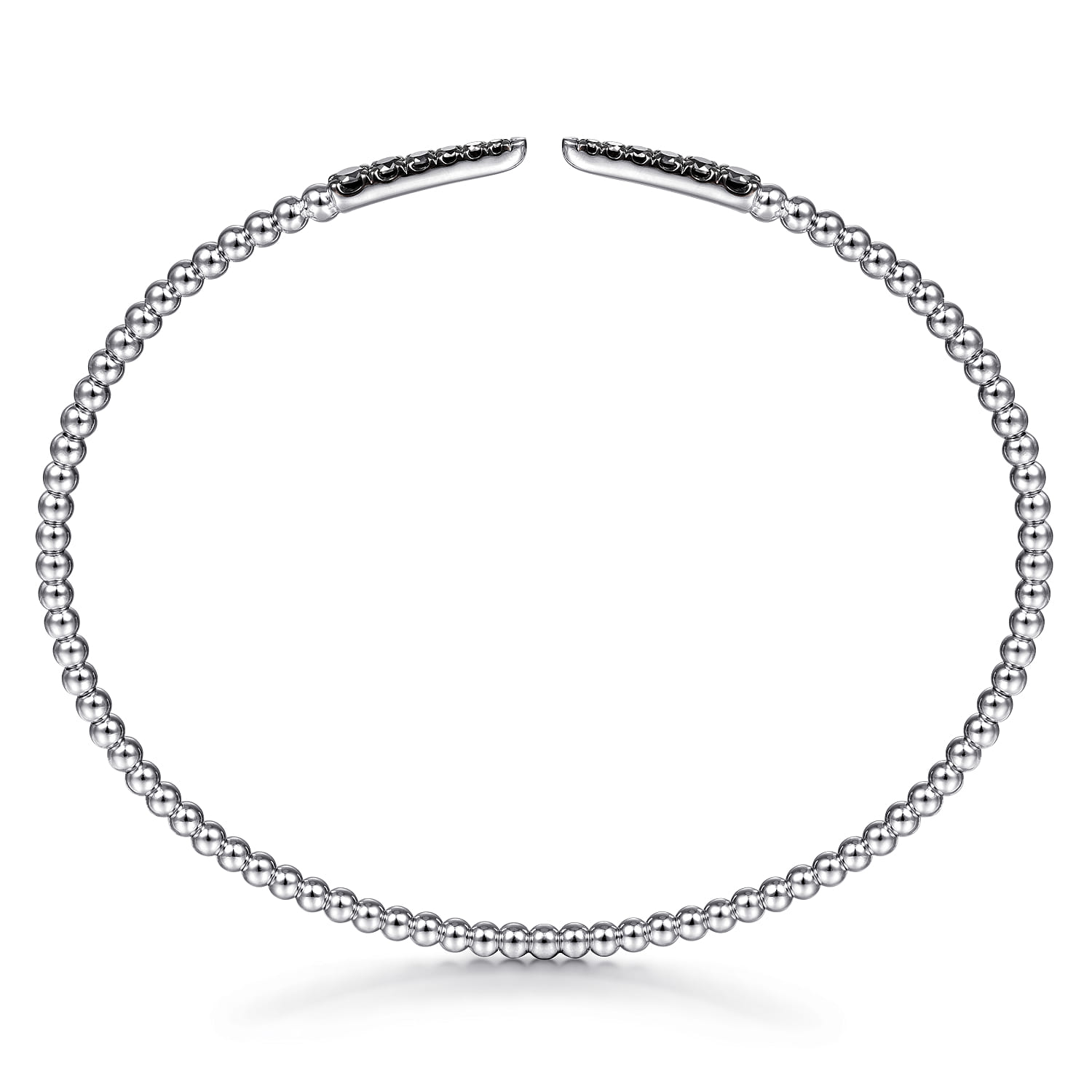 14K White Gold Black Diamond Bangle - 0.3 ct - Shot 3