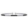 14K White Gold Black Diamond Bangle - 0.5 ct