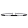 14K White Gold Black Diamond Bangle - 0.5 ct