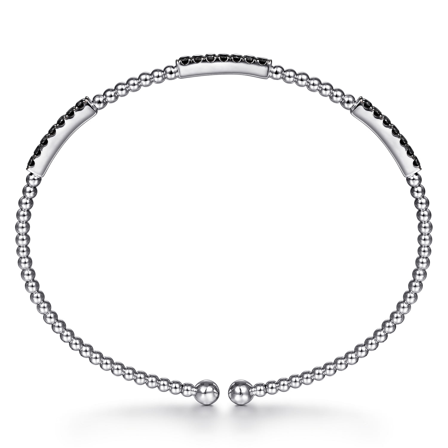 14K White Gold Black Diamond Bangle - 0.5 ct - Shot 3